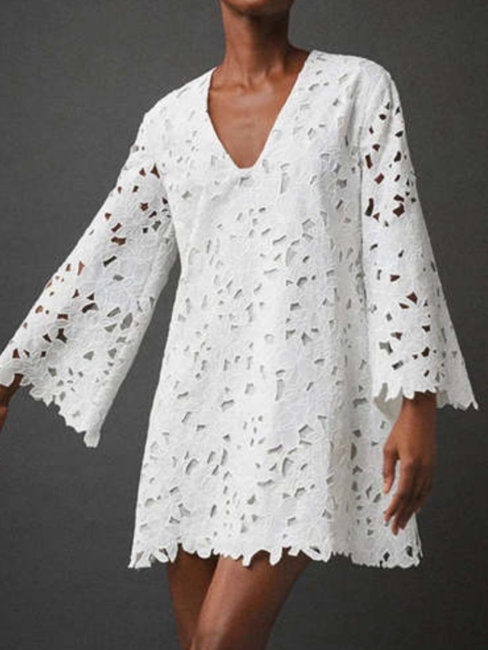 CARA CARA annabelle eyelet dress in white XS
